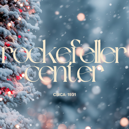 Rockefeller Center fragrance oil with holiday tree and Manhattan winter inspired visuals for artisan candle making - The WanderLab Co.