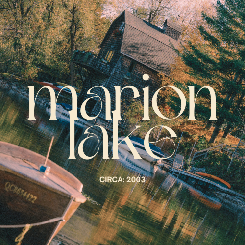 Marion Lake fragrance oil with fresh pine and serene lakeside canoe visuals for artisan candle making - The WanderLab Co.