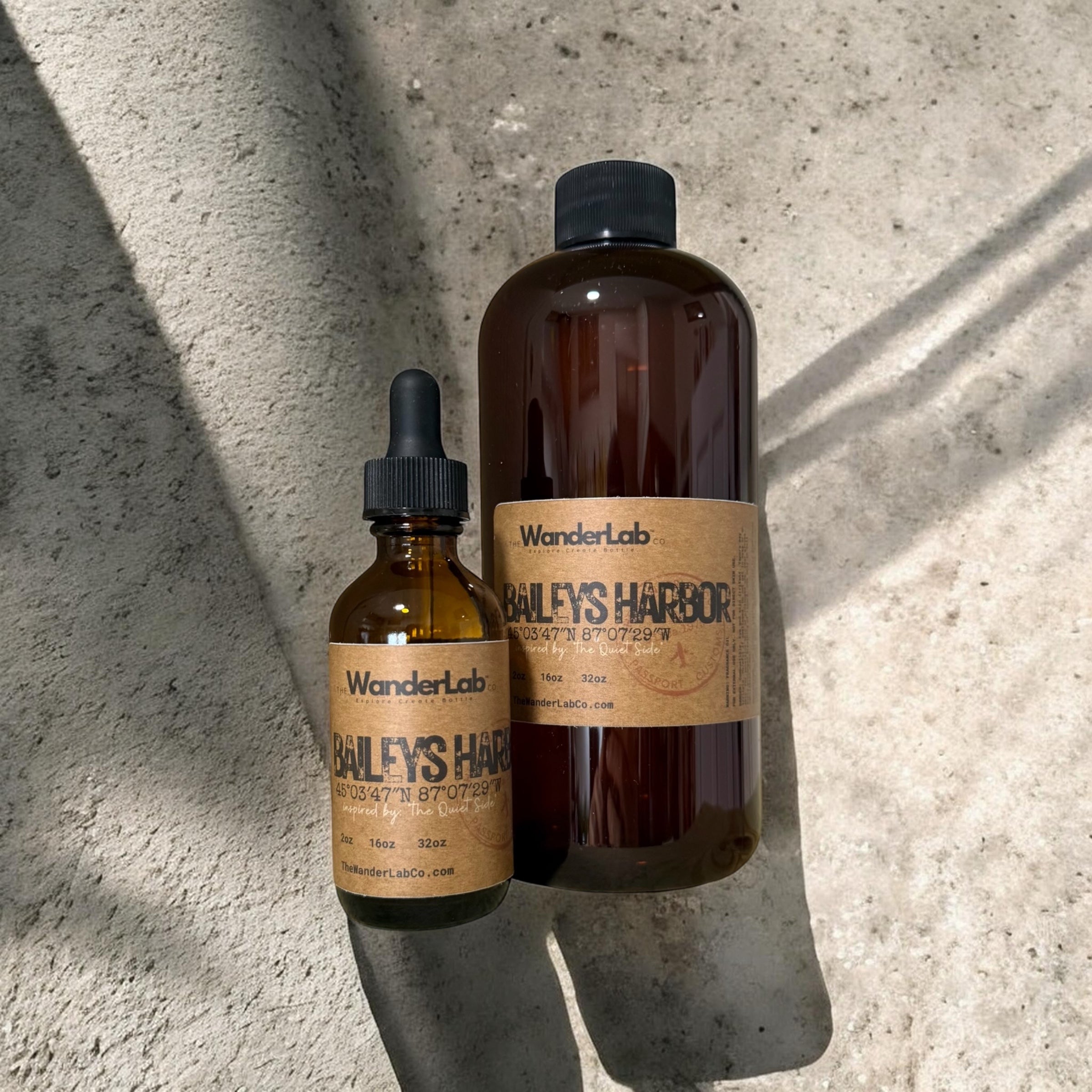 Wholesale Baileys Harbor fragrance oil in 2oz and 16oz sizes for artisan makers - The WanderLab Co.