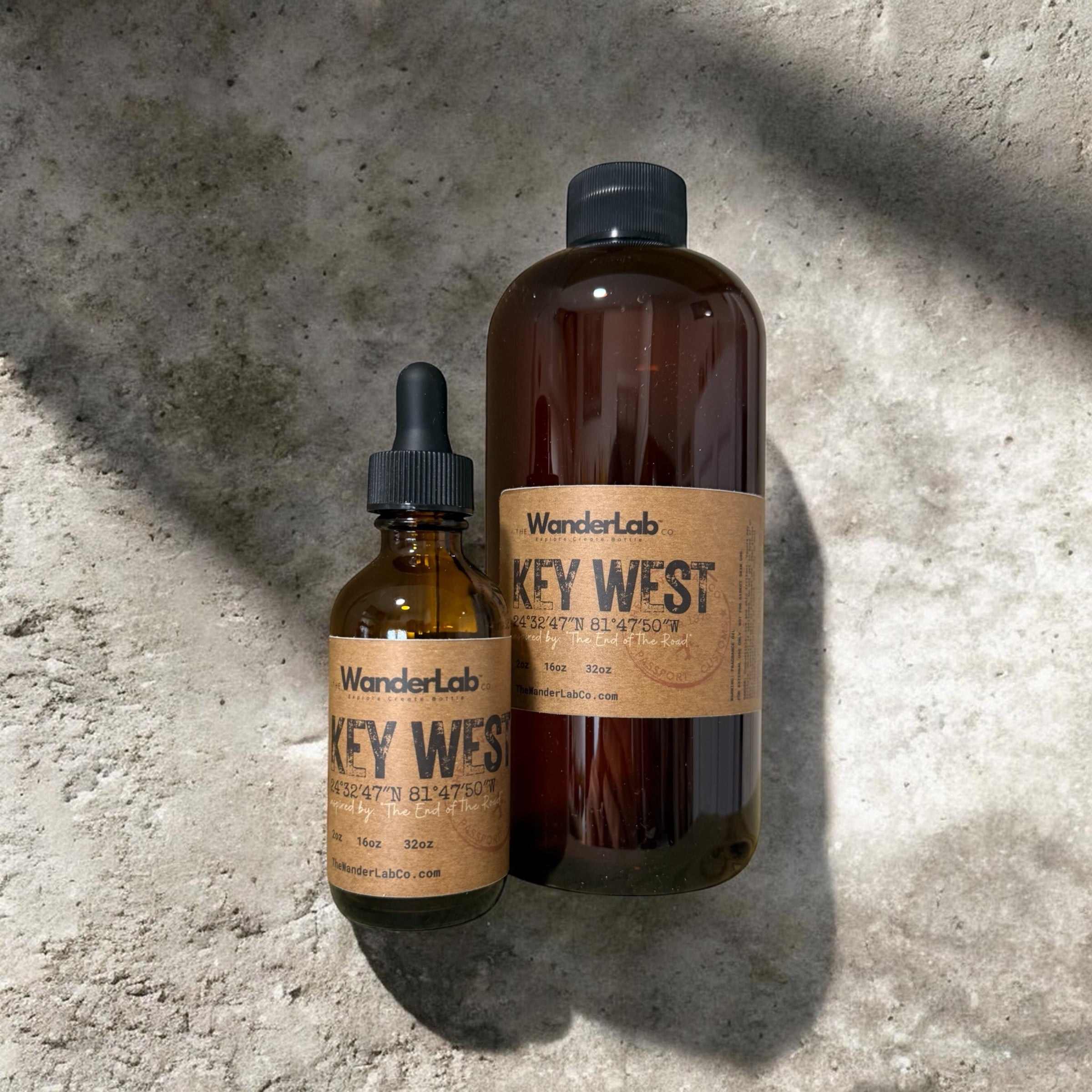 Wholesale Key West fragrance oil in 2oz and 16oz sizes for artisan makers - The WanderLab Co.