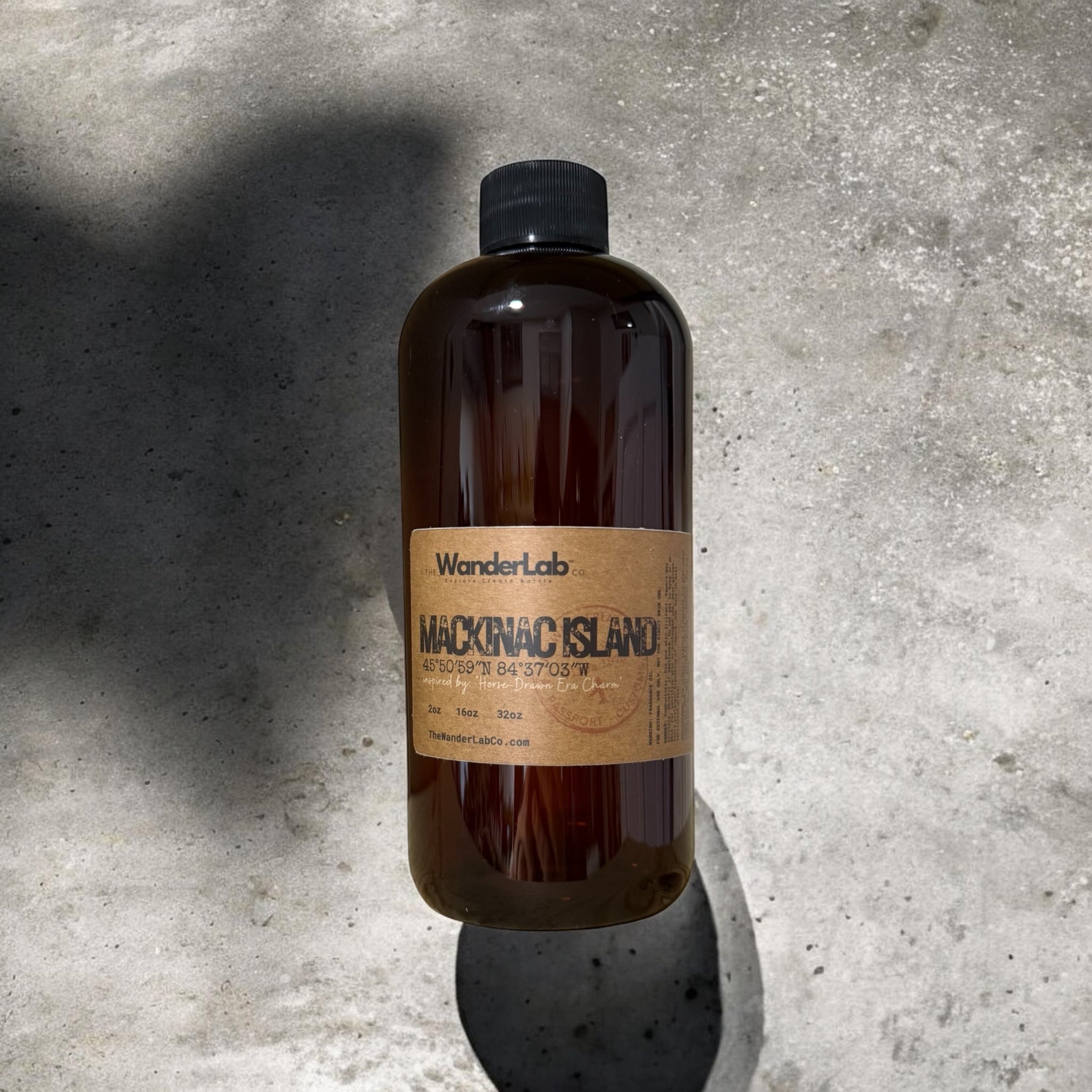 16oz bulk Mackinac Island fragrance oil for small business supplies and professional crafting.