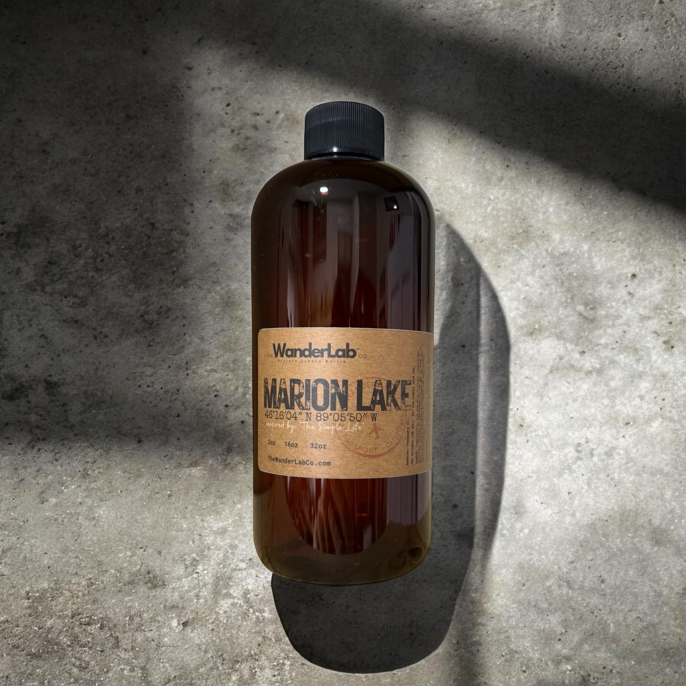 16oz bulk Marion Lake fragrance oil for small business supplies and professional crafting.