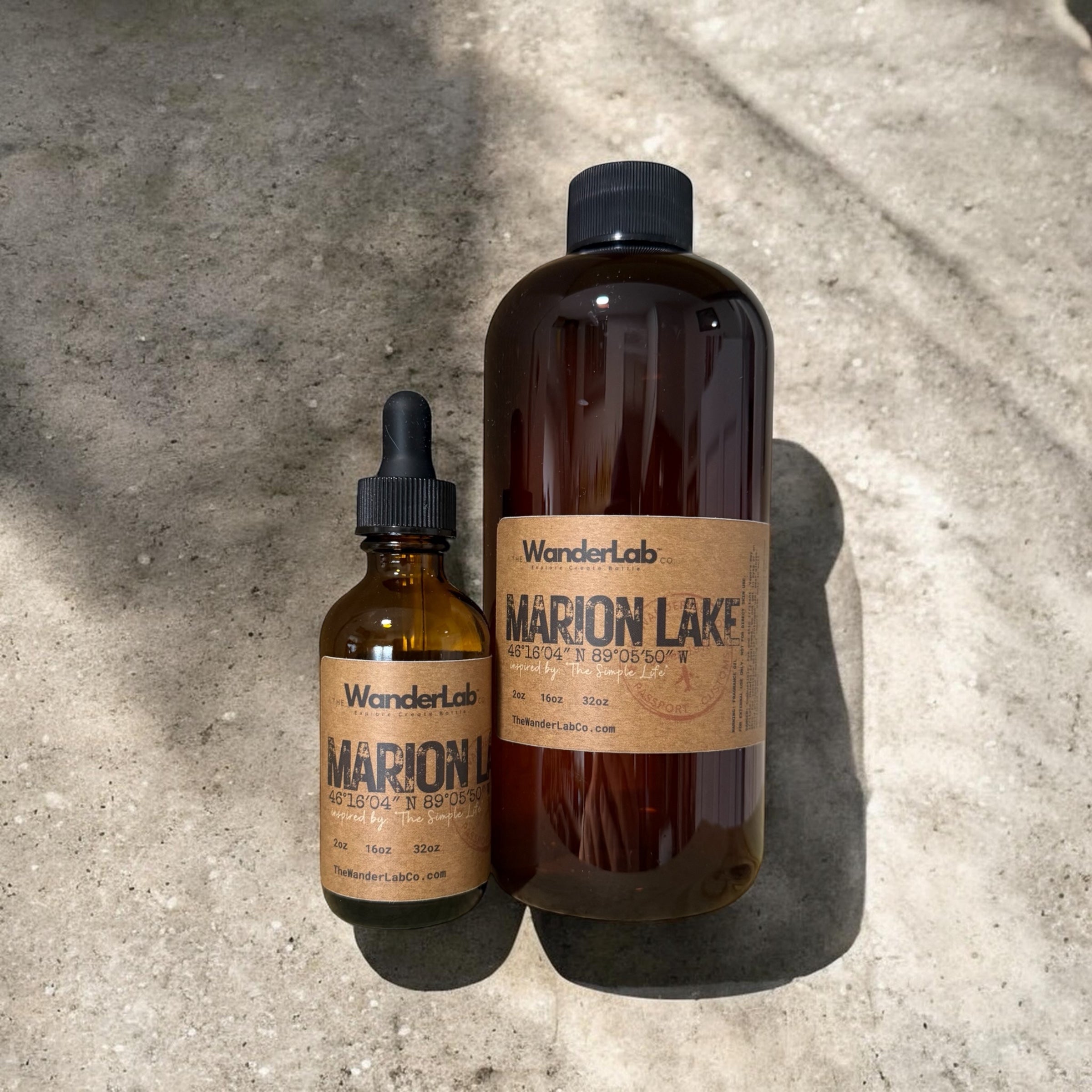 Wholesale Marion Lake fragrance oil in 2oz and 16oz sizes for artisan makers - The WanderLab Co.
