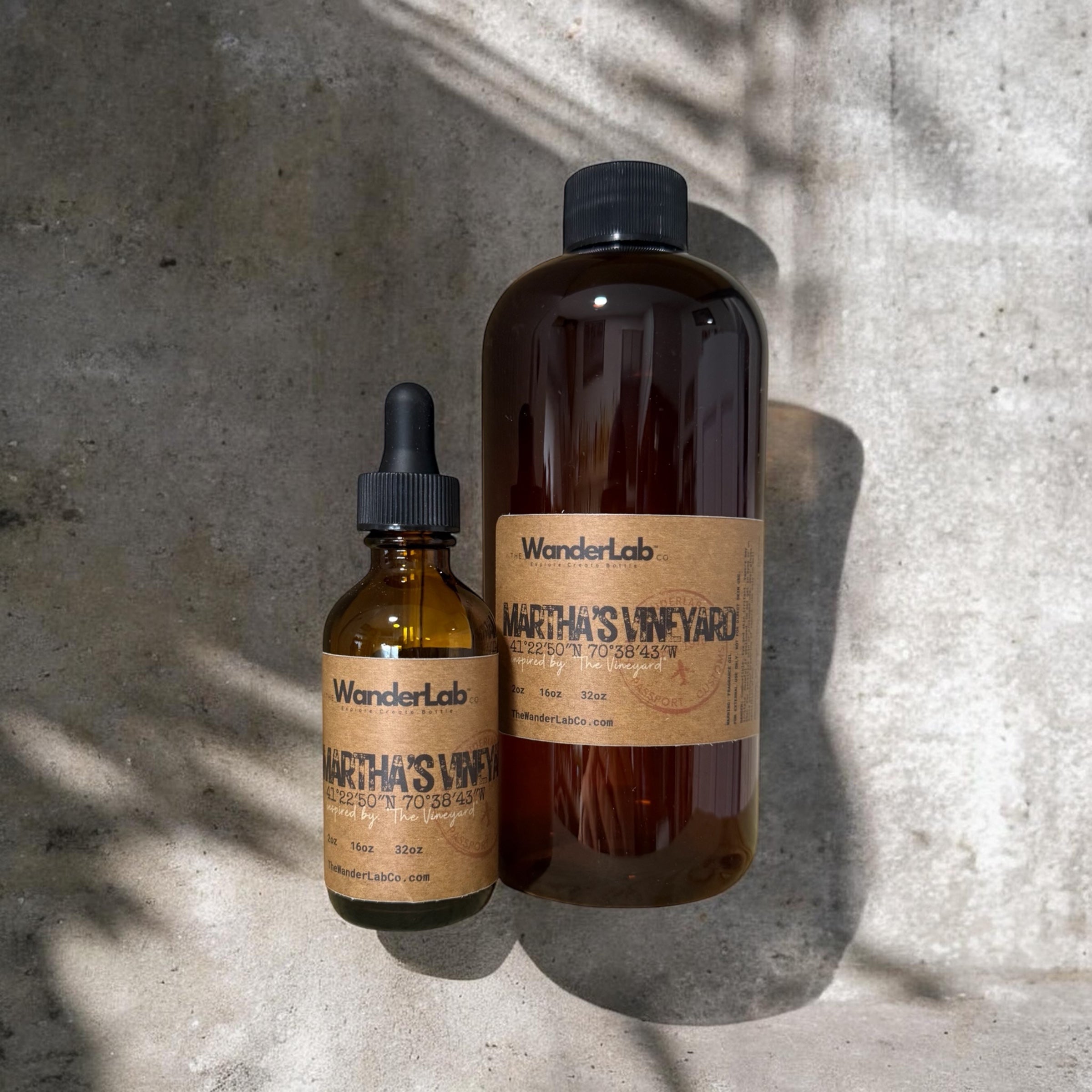 Wholesale Marthas Vineyard fragrance oil in 2oz and 16oz sizes for artisan makers - The WanderLab Co.
