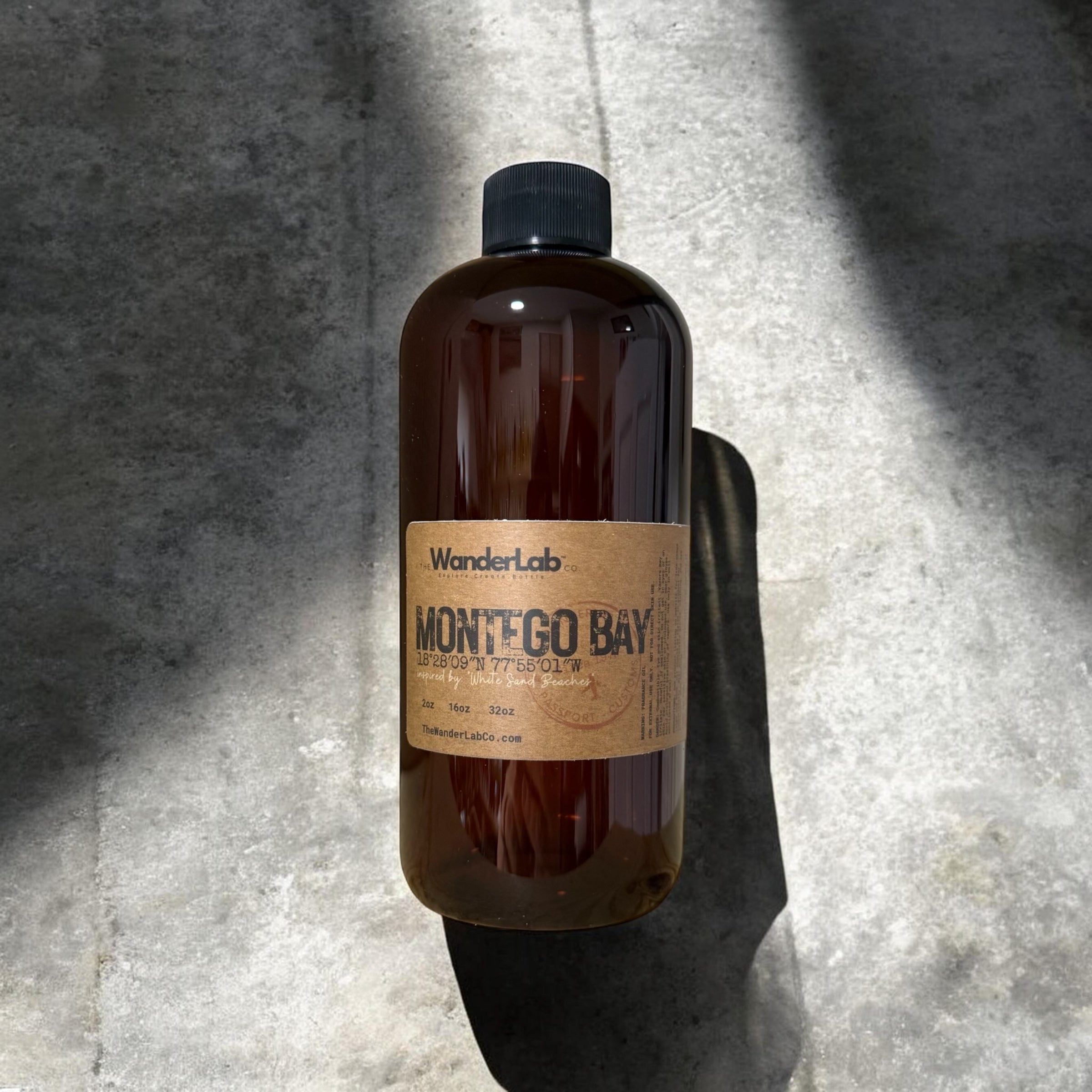 16oz bulk Montego Bay fragrance oil for small business supplies and professional crafting.