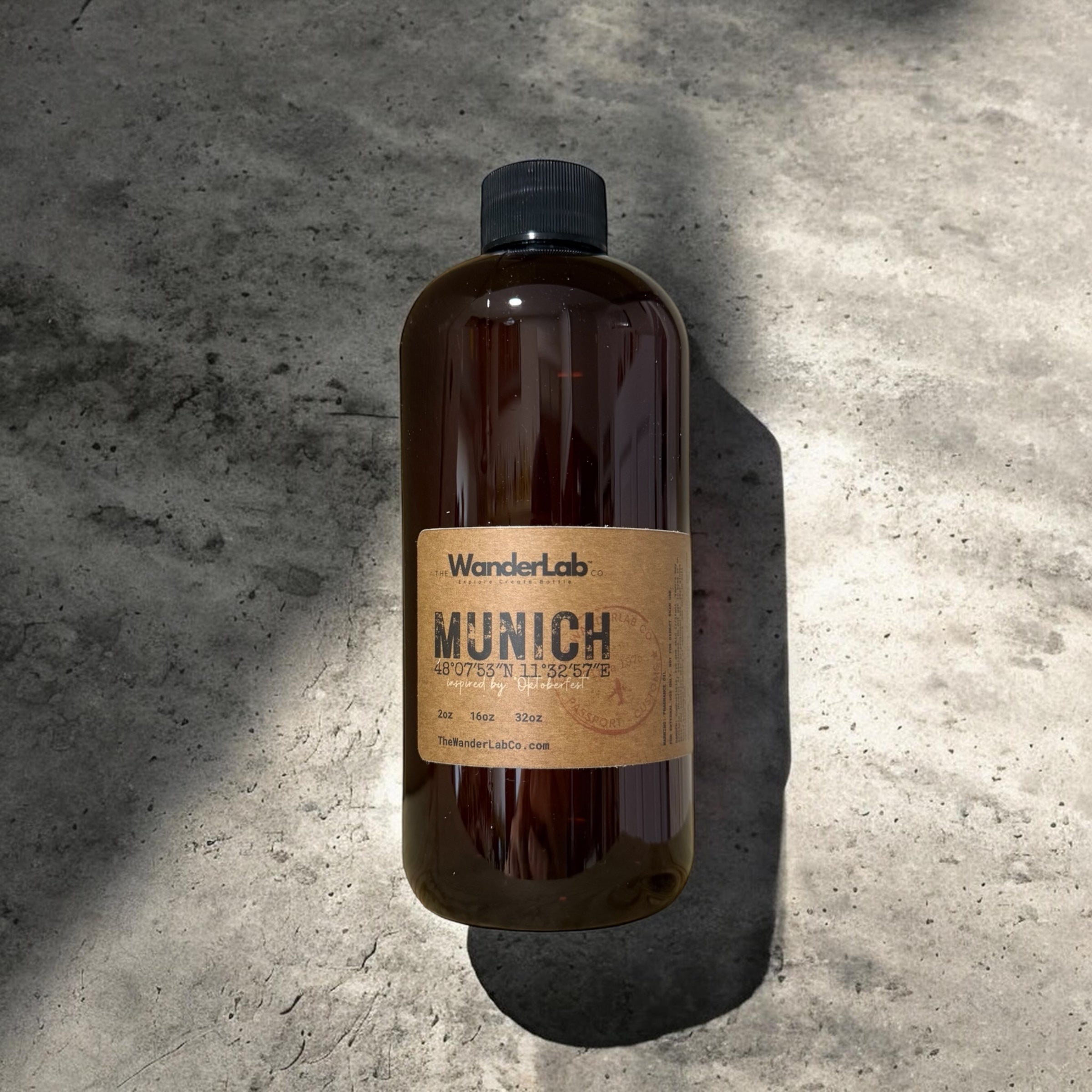 16oz bulk Munich fragrance oil for small business supplies and professional crafting.