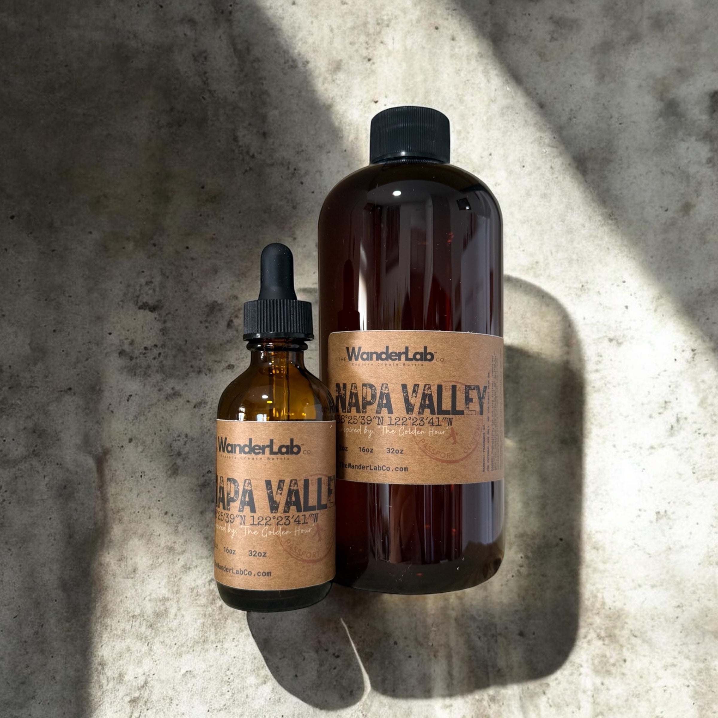 Wholesale Napa Valley fragrance oil in 2oz and 16oz sizes for artisan makers - The WanderLab Co.