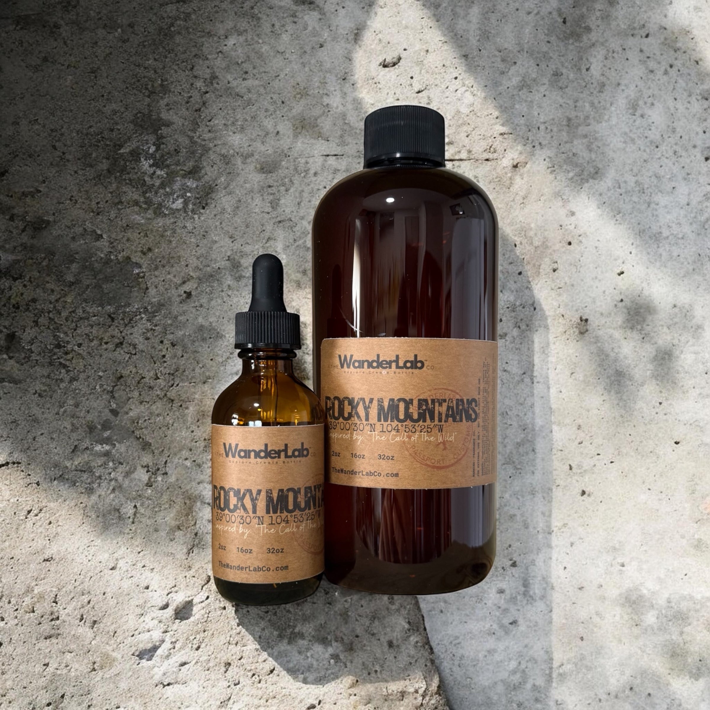 Wholesale Rocky Mountains fragrance oil in 2oz and 16oz sizes for artisan makers - The WanderLab Co.