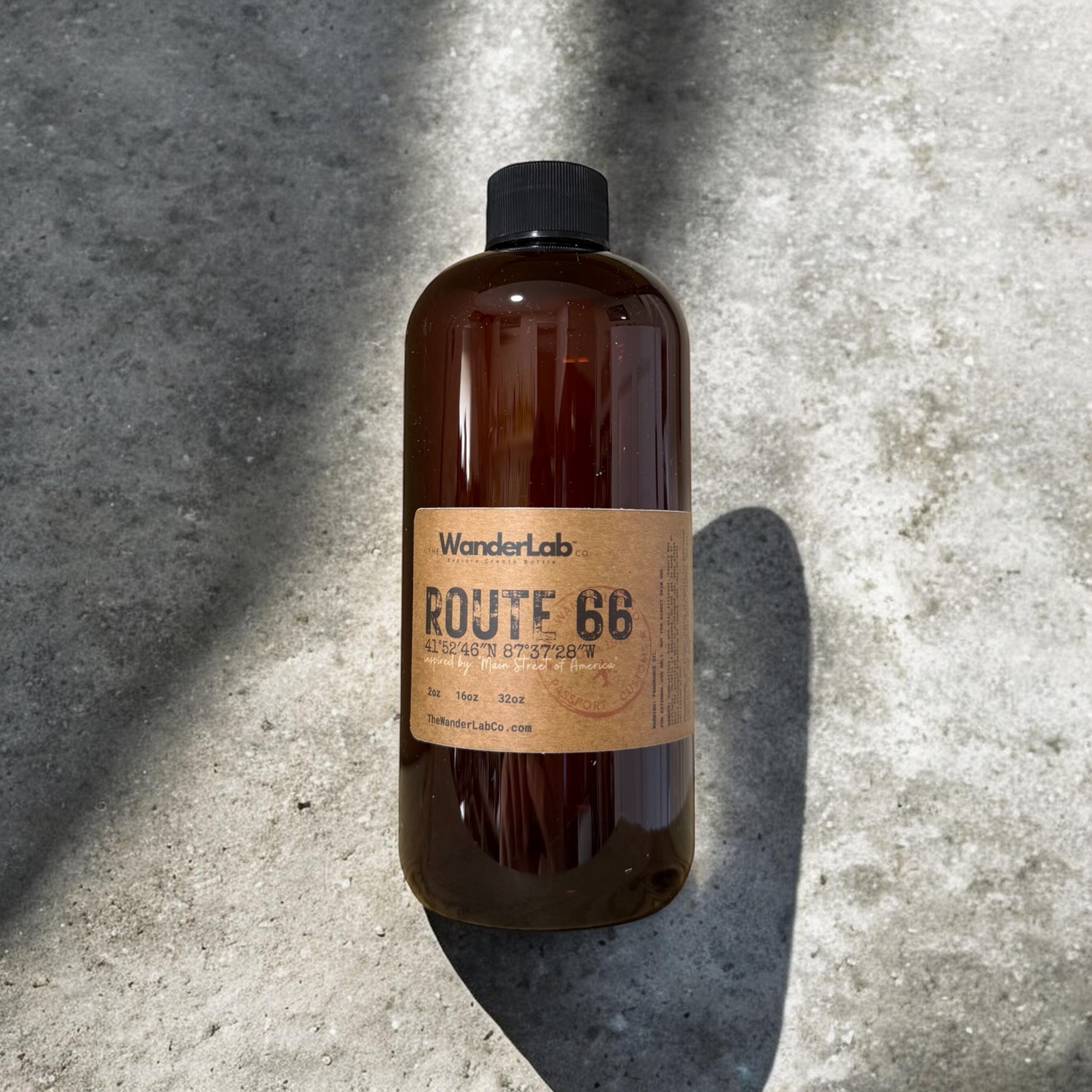 16oz bulk Route 66 fragrance oil for small business supplies and professional crafting.