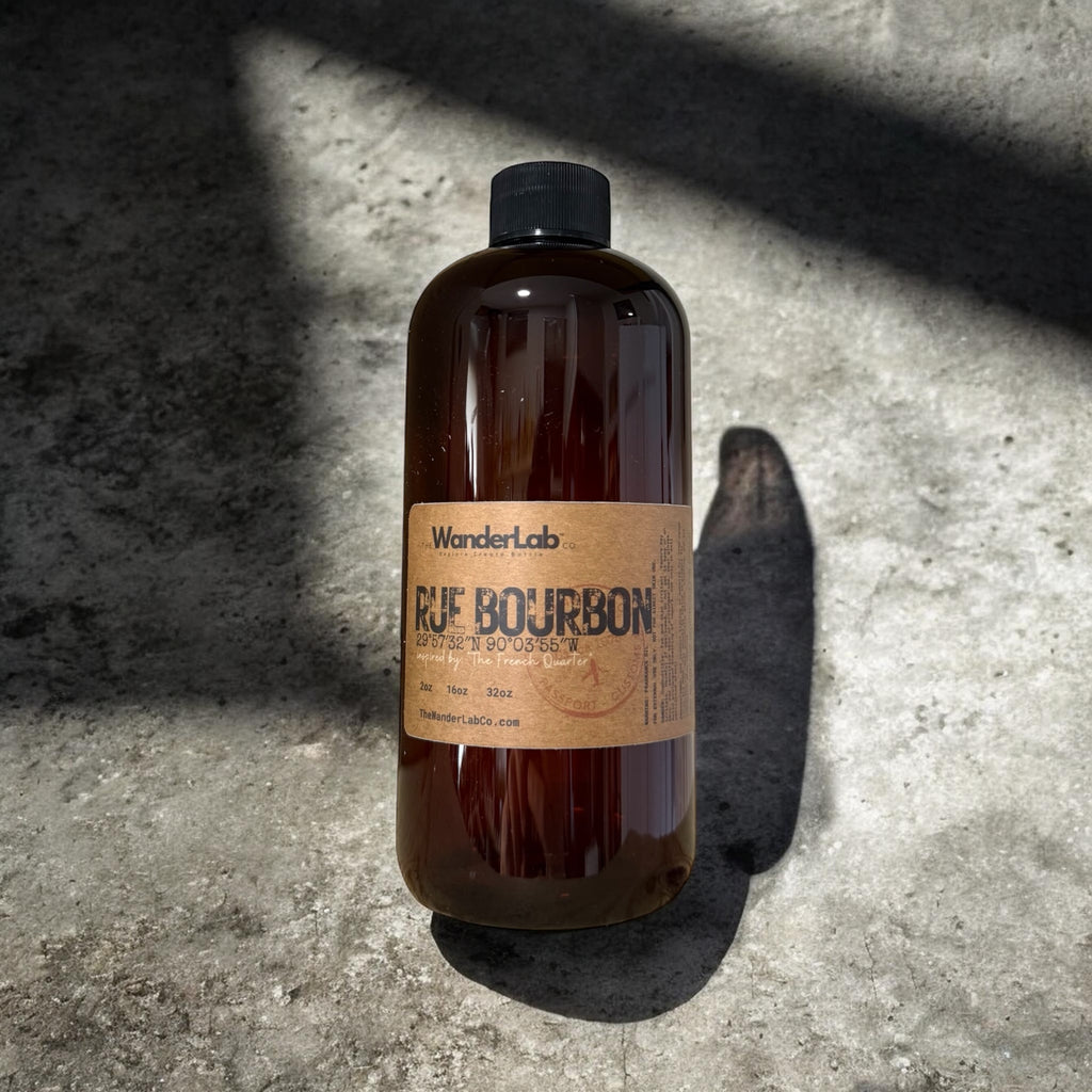 16oz bulk Rue Bourbon fragrance oil for small business supplies and professional crafting.