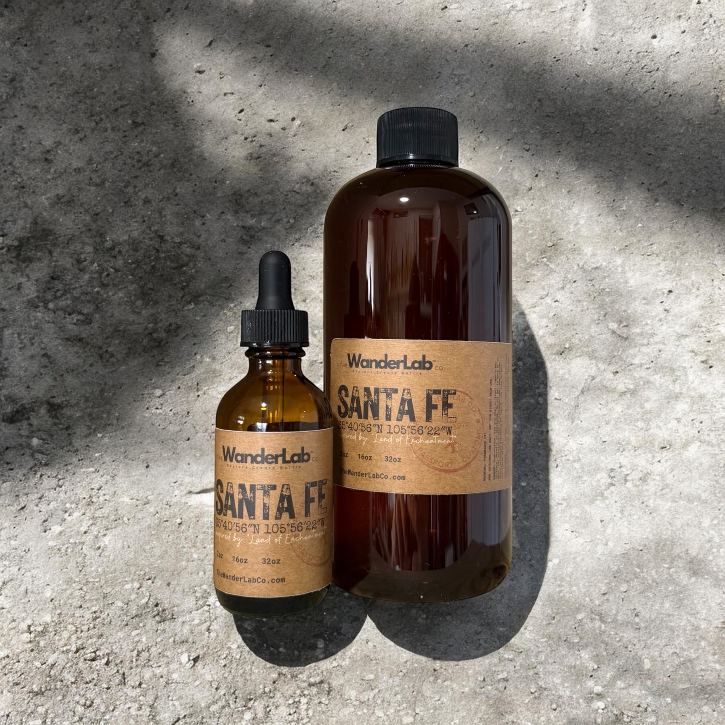 Wholesale Santa Fe fragrance oil in 2oz and 16oz sizes for artisan makers - The WanderLab Co.