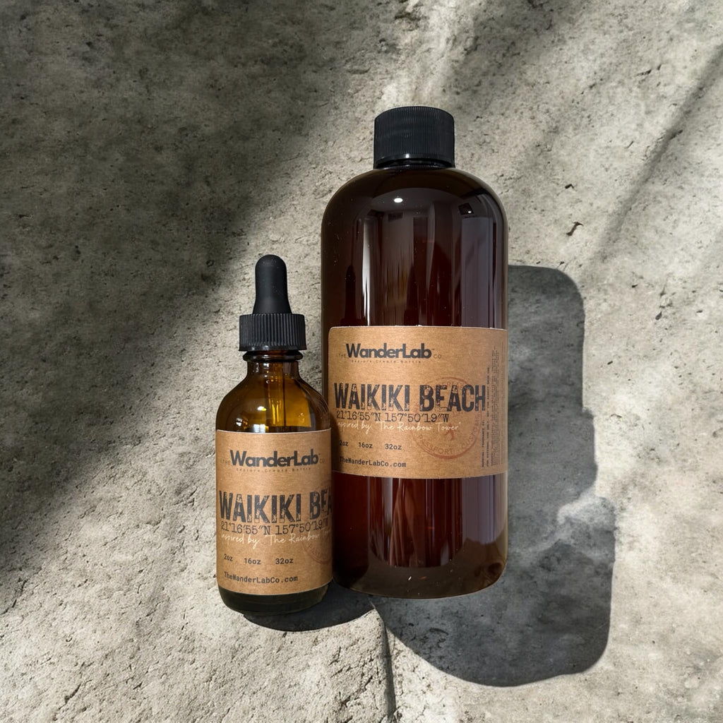 Wholesale Waikiki Beach fragrance oil in 2oz and 16oz sizes for artisan makers - The WanderLab Co.