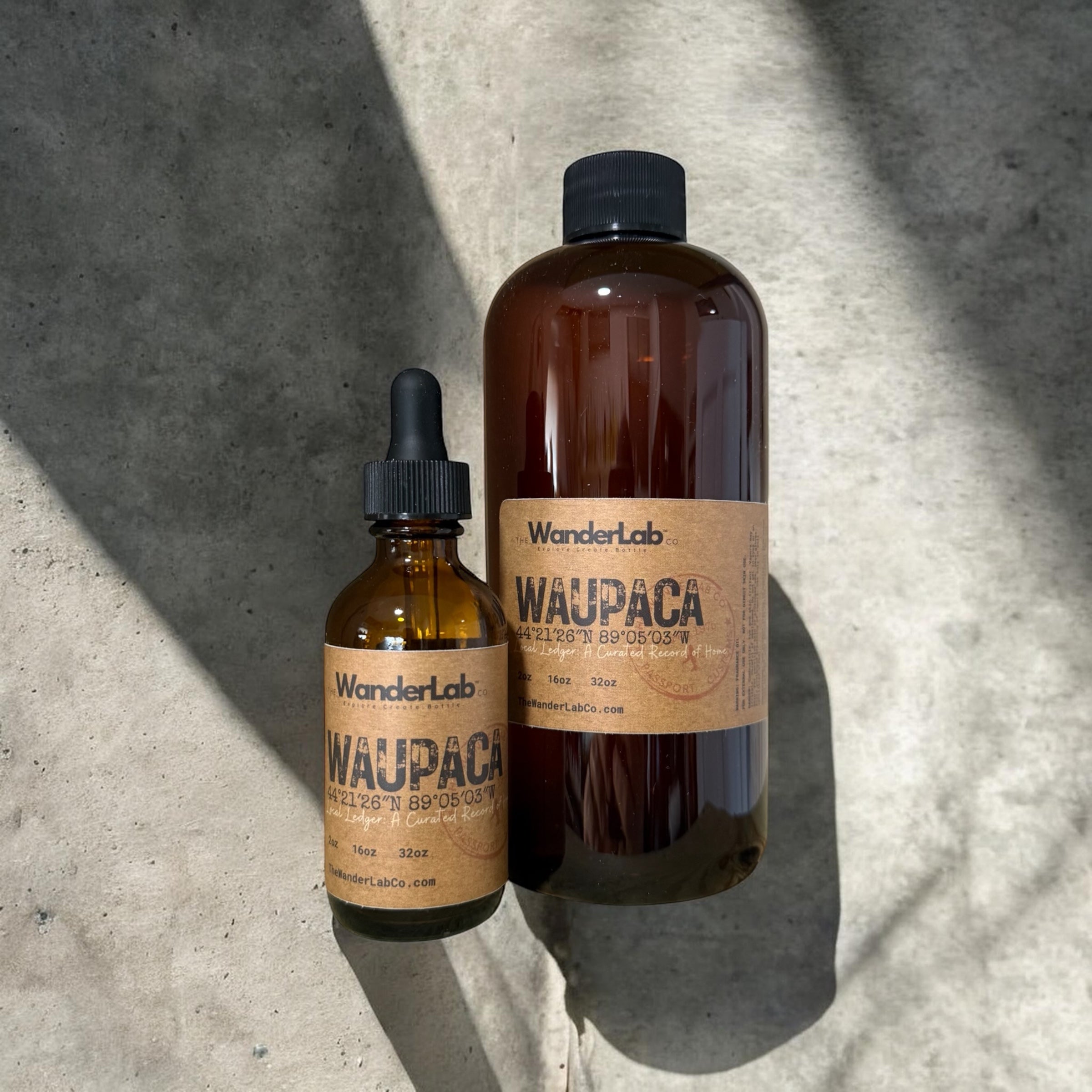 Wholesale Waupaca fragrance oil in 2oz and 16oz sizes for artisan makers - The WanderLab Co.
