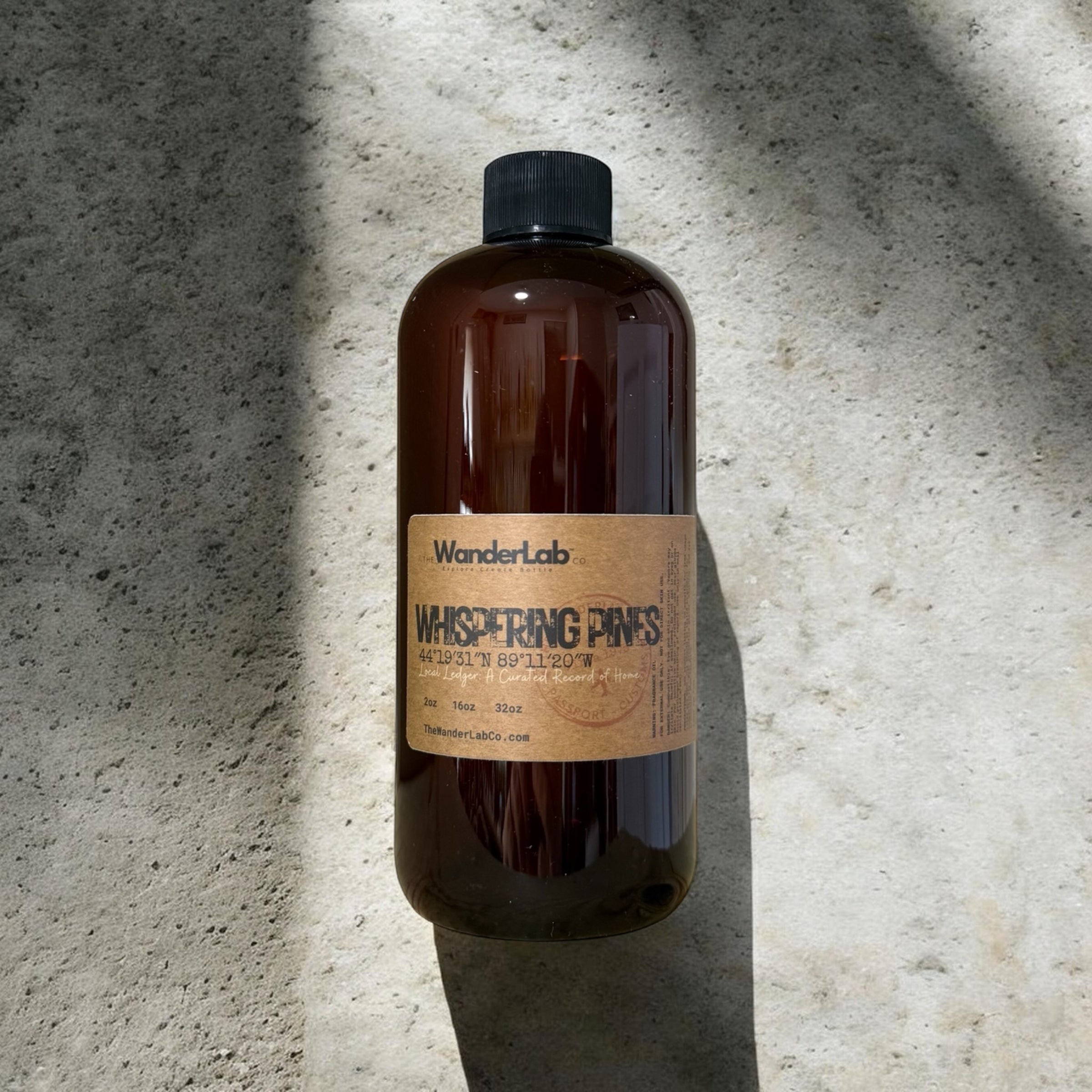 16oz bulk Whispering Pines fragrance oil for small business supplies and professional crafting.