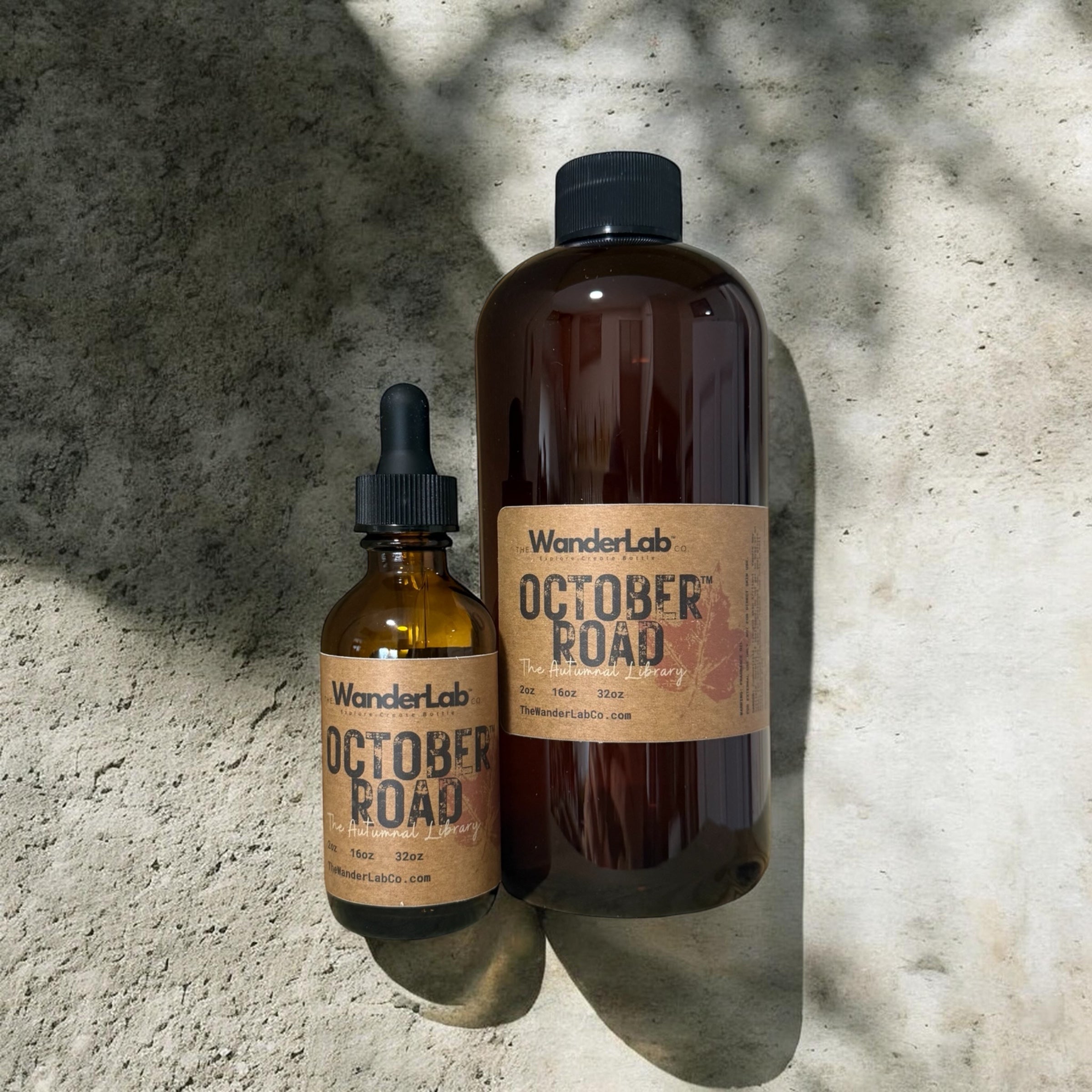 Wholesale October Road fragrance oil in 2oz and 16oz sizes for artisan makers - The WanderLab Co.